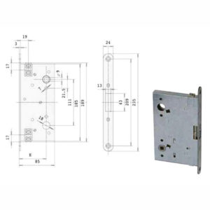 SERRATURA INF.TAGLIAFUOCO Q9       43190-65-0 CISA