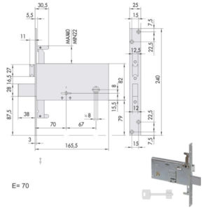 SERRATURA INFILARE FASCE ALL       57317-73-0 CISA