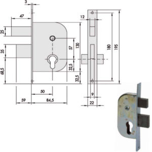 SERRATURA INFILARE FERRO           42512-50-0 CISA