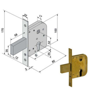 SERRATURA INF.FERRO              070.50.00.0 WELKA
