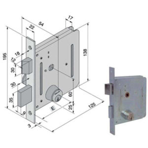 SERRATURA INF.FERRO    605.00.00 050.50.00.0 WELKA