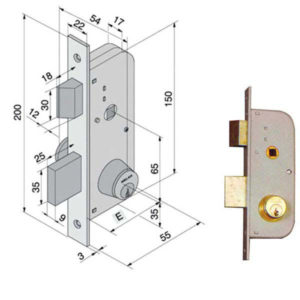 SERRATURA INF.FERRO    605.00.00 060.30.00.0 WELKA