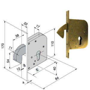 SERRATURA INF.FERRO              068.50.00.0 WELKA