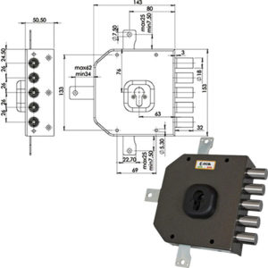 SERRATURA SIC.QUINTUPL.DX CIL.           A455 MOIA