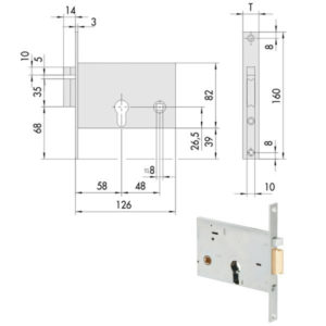 ELETTROSERRATURA INF.FASCE ALL DX  14010-60-1 CISA