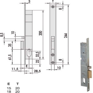 ELETTROSERRATURA INF.MONT. ALL DX  14021-15-1 CISA