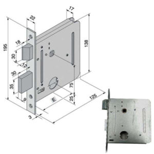 SERRATURA INF.FERRO              054.50.00.0 WELKA