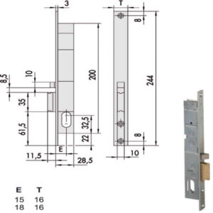 ELETTROSERRATURA INF.MONT. ALL DX  14020-15-1 CISA