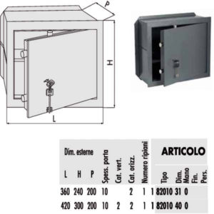 CASSAFORTE CHIAVE 360x240 p.200      82010.31 CISA