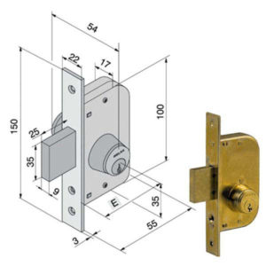 SERRATURA INF.FERRO    605.00.00 066.30.00.0 WELKA