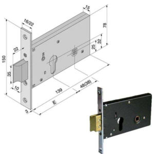 SERRATURA INF.ALL F22            121.60.02.0 WELKA