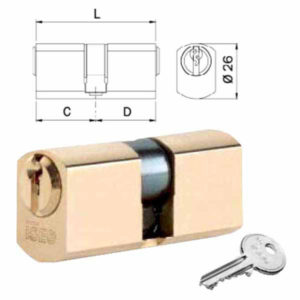 CILINDRO SFACCETTATO 56-28-28       842028287 ISEO