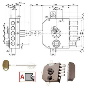 SERRATURA SIC.QUINTUPL.SX DM SCROCCO 20550 MOTTURA