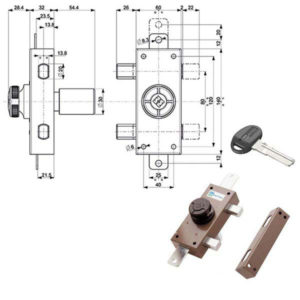 SERRATURA FERROGLIETTO TRIPLICE 30   34329 MOTTURA