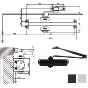 CHIUDIPORTA AERODINAMICO ARGENTO         IS20 ISEO