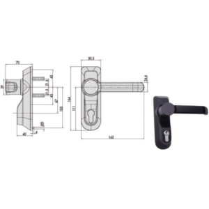 COMANDO ESTERNO MANIGLIONI         07078-68-0 CISA