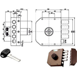 SERRATURA SIC.SEMPLICE DX POMPA      30611 MOTTURA
