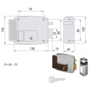 ELETTROSERRATURA APP.FERRO DX      11921-60-3 CISA
