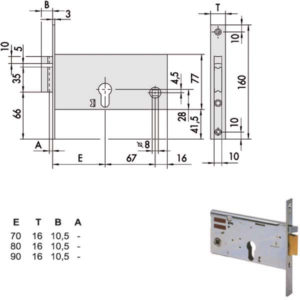 ELETTROSERRATURA INF.FASCE ALL     14350-80-0 CISA