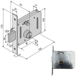 SERRATURA INF.FERRO  605.00.00.1 053.50.00.0 WELKA