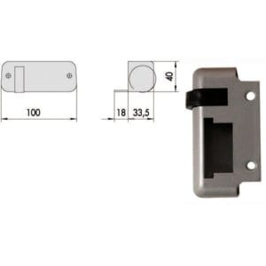 CONTROPIASTRA ELETTROSERRATURE SX  07017-10-2 CISA