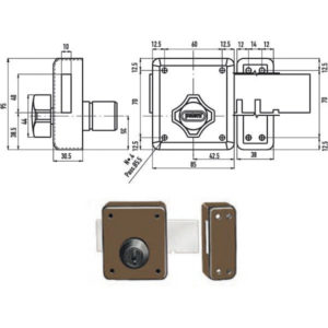 SERRATURA FERROGLIETTO 4 MANDATE        255 POTENT