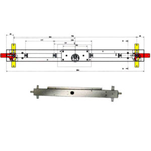 SERRATURA BASCULE SPRANGA CIL.   LLC113.8/6 POTENT