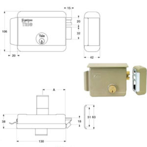 ELETTROSERRATURA APP.FERRO SX       Y680-50-2 YALE