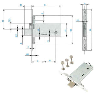 ELETTROSERRATURA INF.FASCE ALL DM     F6973-70 FEB