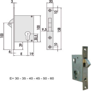 SERRATURA INFILARE MONTANTI ALL    45110-35-0 CISA