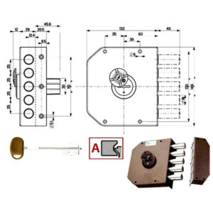 SERRATURA SIC.SEMPLICE SX DM         20500 MOTTURA