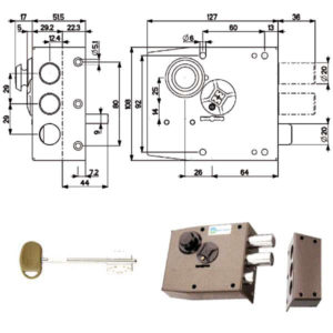 SERRATURA SIC.SEMPLICE SX DM         20511 MOTTURA