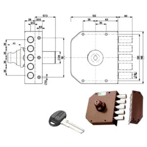 SERRATURA SIC.SEMPLICE DX POMPA      30602 MOTTURA