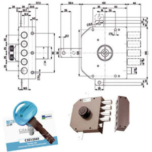 SERRATURA SIC.QUINTUPL.DX POMPA      30651 MOTTURA