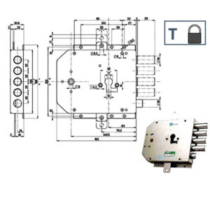 SERRATURA SIC.TRIPLICE SX SCROCCO    85555 MOTTURA