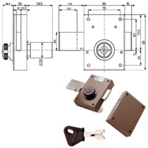 SERRATURA FERROGLIETTO POMPA 3 M     34353 MOTTURA