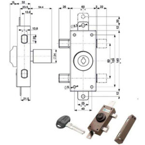 SERRATURA FERROGLIETTO TRIPLICE 34   34328 MOTTURA