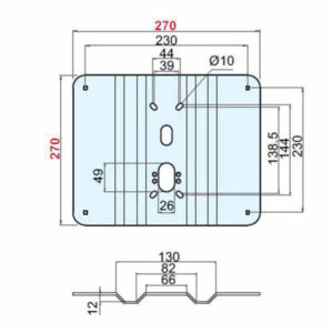 PIASTRA RINFORZO BASCULANTI GRECATA    A2479 DISEC