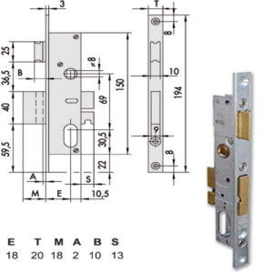 SERRATURA INFILARE MONTANTI ALL    44226-18-0 CISA