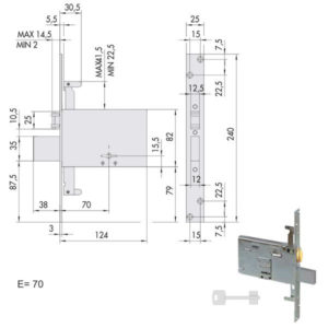 SERRATURA INFILARE FASCE ALL       57325-73-0 CISA