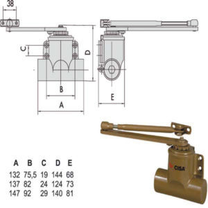 CHIUDIPORTA TRADIZIONALE ORO    60130-01-0-98 CISA
