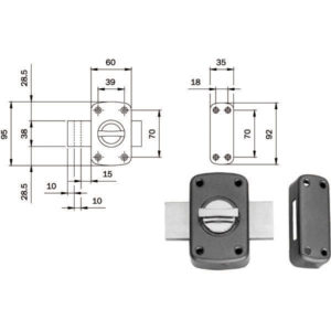 SERRATURA FERROGLIETTO 2 MANDATE       460500 ISEO