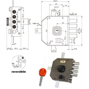 SERRATURA SIC.QUINTUPL.DX POMPA         JA426 MOIA