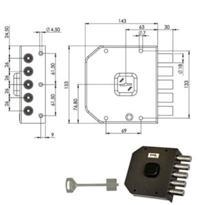 SERRATURA SIC.SEMPLICE DX DM             A411 MOIA
