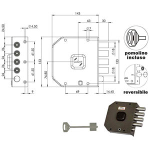 SERRATURA SIC.SEMPLICE DX DM             A412 MOIA