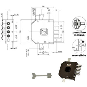 SERRATURA SIC.TRIPLICE SX DM             A414 MOIA