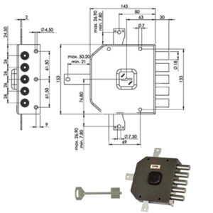 SERRATURA SIC.QUINTUPL.DX DM             A415 MOIA