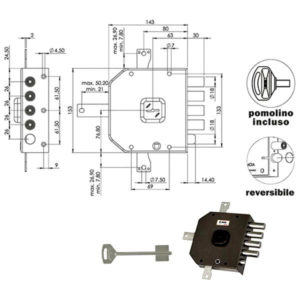 SERRATURA SIC.QUINTUPL.DX DM             A416 MOIA