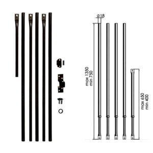 ASTE SERRATURE QUINTUPLICE          Pz 5 100Q MOIA