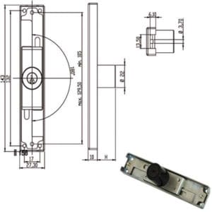 SERRATURA MOBILI APP.ASTE SCORRIMENTO   220250 OMR